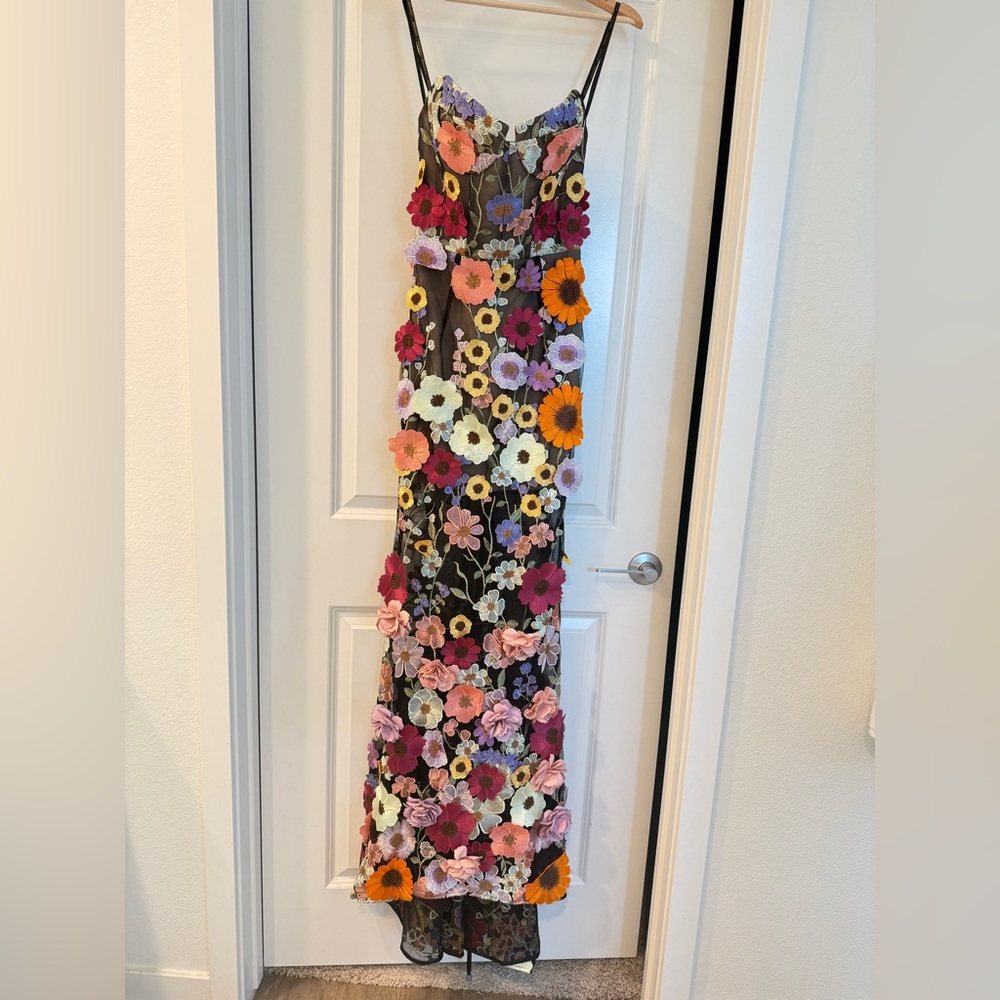 NWOT BRONX AND BANCO Jasmine Multi Floral Strapless Gown - Picture 5 of 15